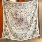 Luxurious design new silk and wool scarf for women, fashionable and warm, large shawl, square scarf, headscarf, 135x135cm