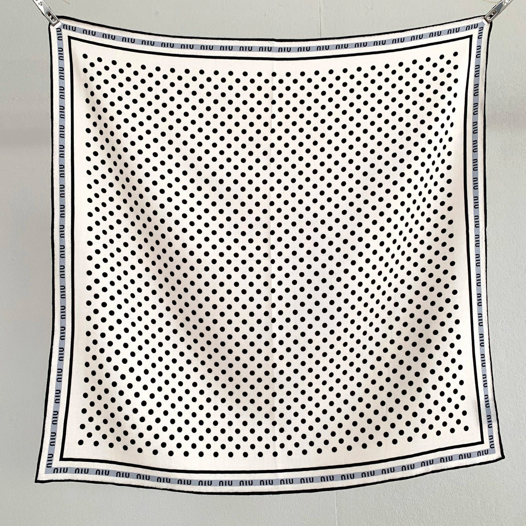 New autumn-winter fashion polka dot 30% silk 70% wool scarf for women, a warm headscarf or neckband, 65*65 cm