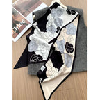 Luxurious design, double-sided, multi-color silk scarf for women, long scarf, fashionable decorative headband, 16 mm