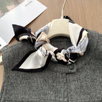 Luxurious design, double-sided, multi-color silk scarf for women, long scarf, fashionable decorative headband, 16 mm
