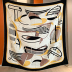 High-end 70% wool 30% mulberry silk scarf for women, handcrafted with rolled edges, 135*135 cm, a warm large shawl or scarf.