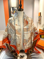 Luxurious design new silk and wool scarf for women, fashionable and warm, large shawl, square scarf, headscarf, 135x135cm