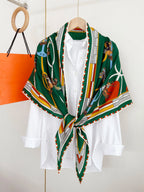 High-end New autumn and winter triangular wool and silk scarves, women's warm decorative shawls, scarves and headscarves
