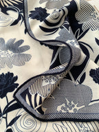 Luxurious design silk and wool scarf for women in floral style, square shape, warm-keeping neckband shawl, 65*65 cm