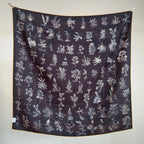 90cm double-sided double-color 100% mulberry silk scarf for women, floral pattern, sun protection headscarf, fashionable shawl