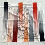 16mm double-sided multicolored silk jacquard scarf for fashion decoration, headscarf, square scarf, 65*65cm