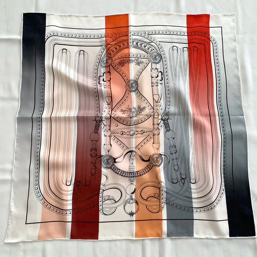 16mm double-sided multicolored silk jacquard scarf for fashion decoration, headscarf, square scarf, 65*65cm