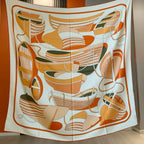 High-end 70% wool 30% mulberry silk scarf for women, handcrafted with rolled edges, 135*135 cm, a warm large shawl or scarf.