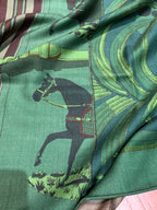High-end double-sided differently colored wool and silk scarf for women, 135*135cm, fashionable and warm large shawl, scarf