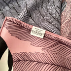 Women's Silk Scarf with Pink Zebra Pattern - Luxury Designer Design Sunscreen Decorated Party Shawl 90 cm Wide 18 mm Thick Silk