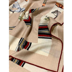 High-end double-sided same-color silk and wool scarf 30% silk and 70% wool, a high-end warm shawl for ladies, headscarf
