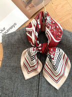 90cm New Style 100% Mulberry Silk Twill Silk Scarf for Women with Handmade Edging 18mm Fashionable Sunscreen Headscarf Wrap
