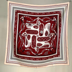 90cm New Style 100% Mulberry Silk Twill Silk Scarf for Women with Handmade Edging 18mm Fashionable Sunscreen Headscarf Wrap