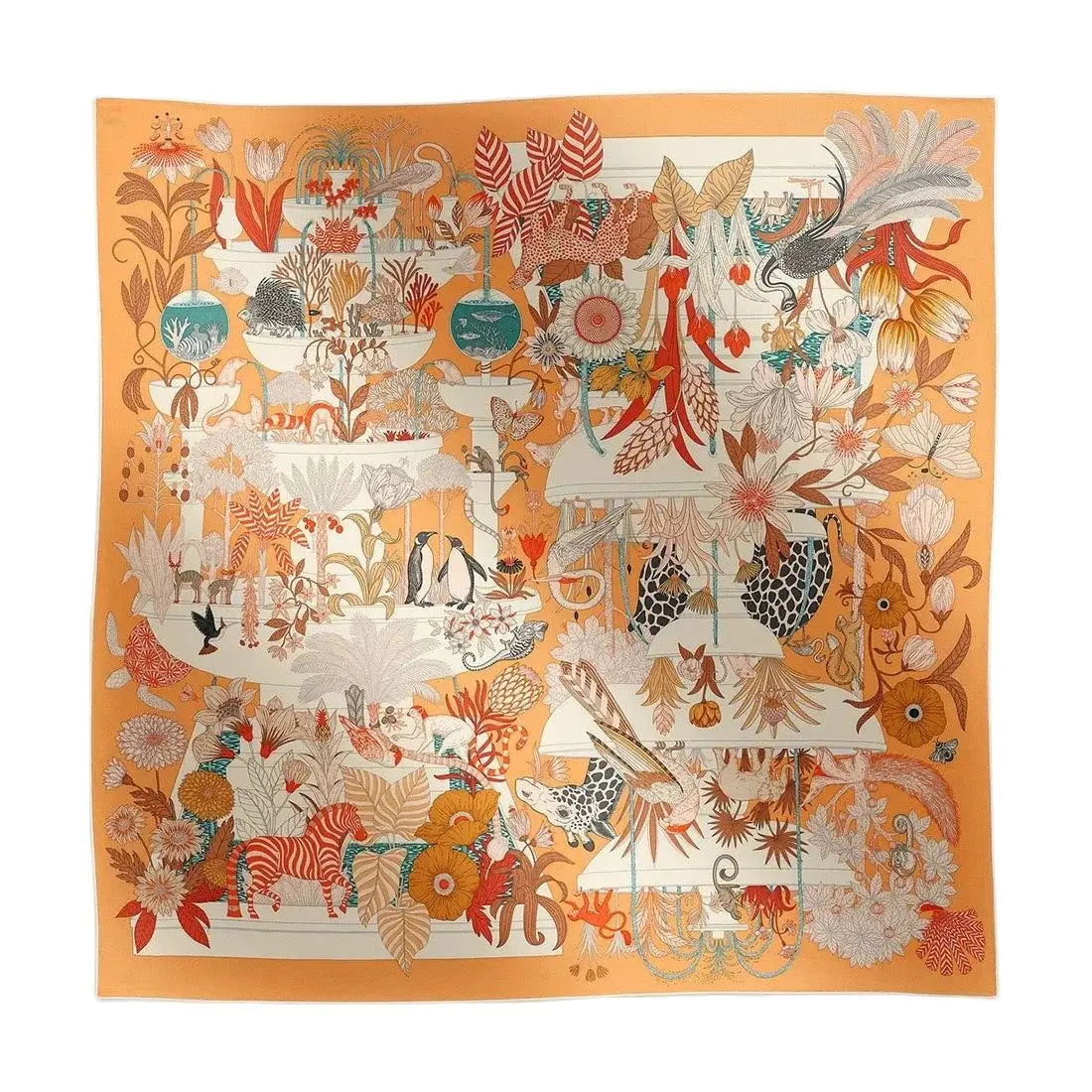 Rare Treasures Park Premium Wool and Silk Scarf for Women - 70cm Square Towel, Elegant and Warm Decorative Shawl