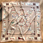 Silk Scarf for Women in Luxury Design Style - Fashionable Sunscreen Headscarf with 18mm Thickness - Genuine Silk Decorated Shawl