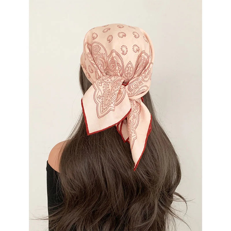 New autumn-winter 70% wool 30% silk scarf for women - Paisley pattern, simple and fashionable, warm headscarf or neckband