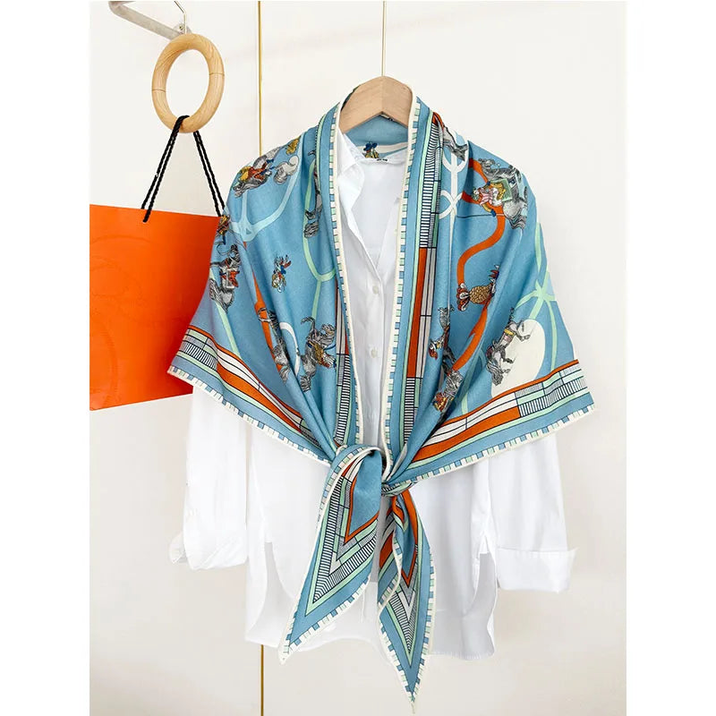 High-end New autumn and winter triangular wool and silk scarves, women's warm decorative shawls, scarves and headscarves
