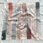 16mm double-sided multicolored silk jacquard scarf for fashion decoration, headscarf, square scarf, 65*65cm