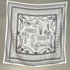 90cm New Style 100% Mulberry Silk Twill Silk Scarf for Women with Handmade Edging 18mm Fashionable Sunscreen Headscarf Wrap