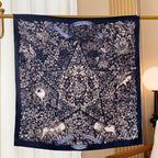 Pure silk plain weave scarf for ladies, printed design, 70x70 cm square silk shawl, jacquard scarf, headscarf, spring scarf, lad