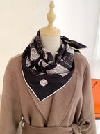 New Spring 70% wool and 30% silk decorative shawl, French-style, warm headscarf, square scarf