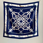 Luxury 100% Silk Scarf Shawl 18mm Double Sided Womens Fashion Head Scarves Hijab for Hair Wrapping