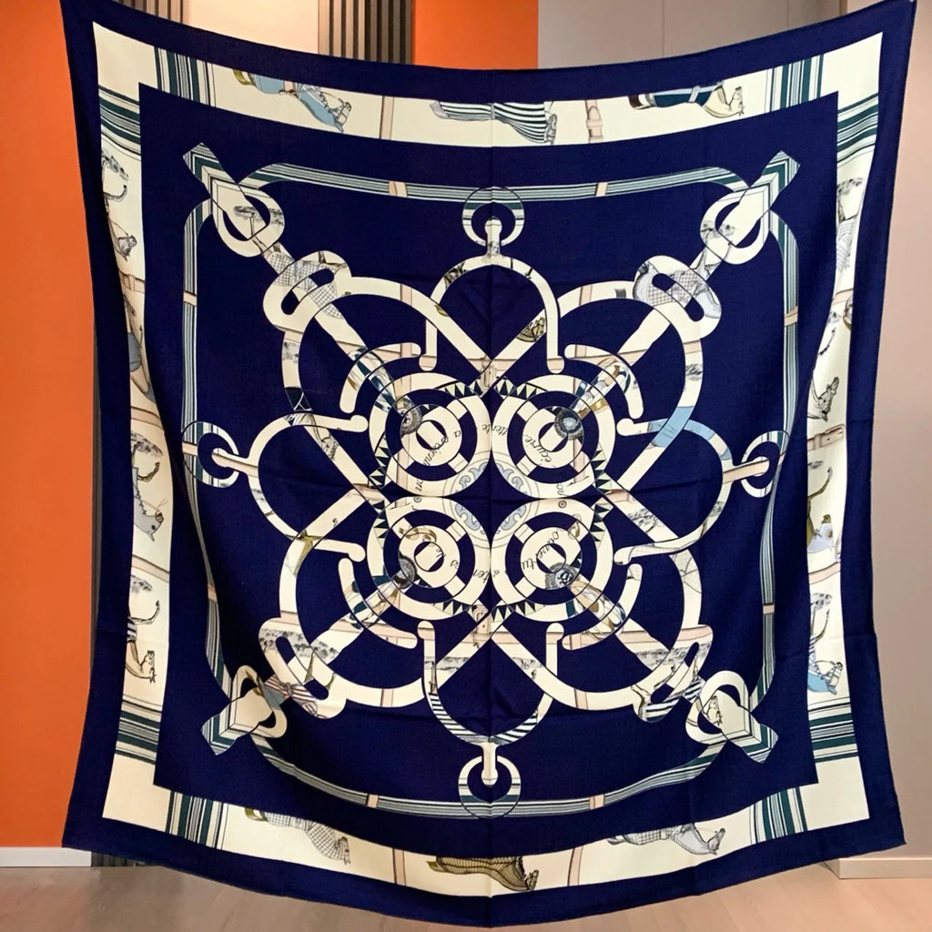 High-end double-sided same-color silk and wool scarf 30% silk and 70% wool, a high-end warm shawl for ladies, headscarf