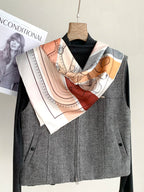 16mm double-sided multicolored silk jacquard scarf for fashion decoration, headscarf, square scarf, 65*65cm