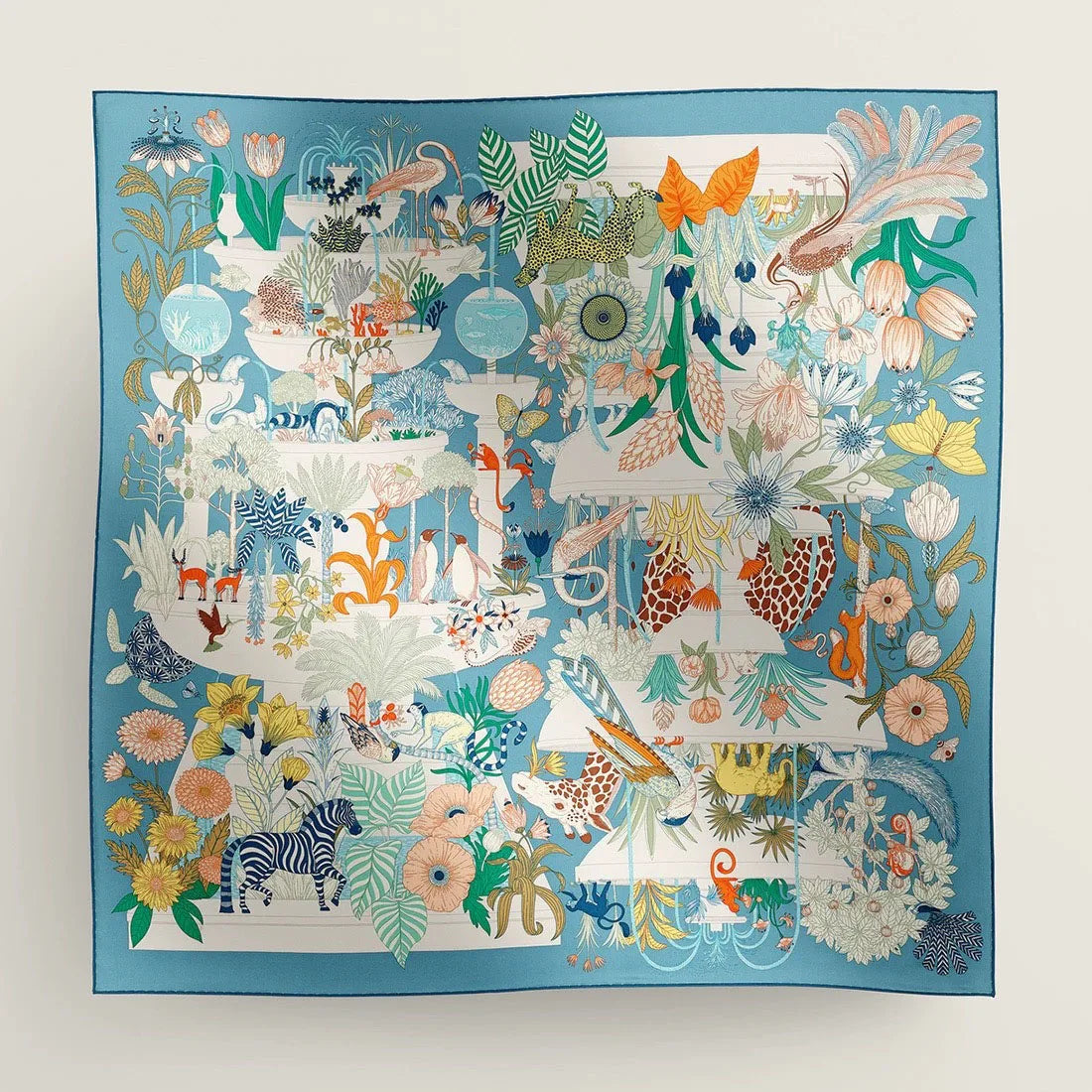 Rare Treasures Park Premium Wool and Silk Scarf for Women - 70cm Square Towel, Elegant and Warm Decorative Shawl