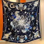 Luxurious design new silk and wool scarf for women, fashionable and warm, large shawl, square scarf, headscarf, 135x135cm